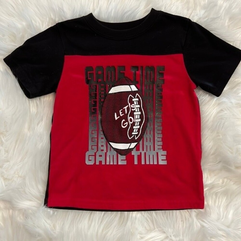 Garanimals Red/Black Game Time Football T-shirt Size 2T